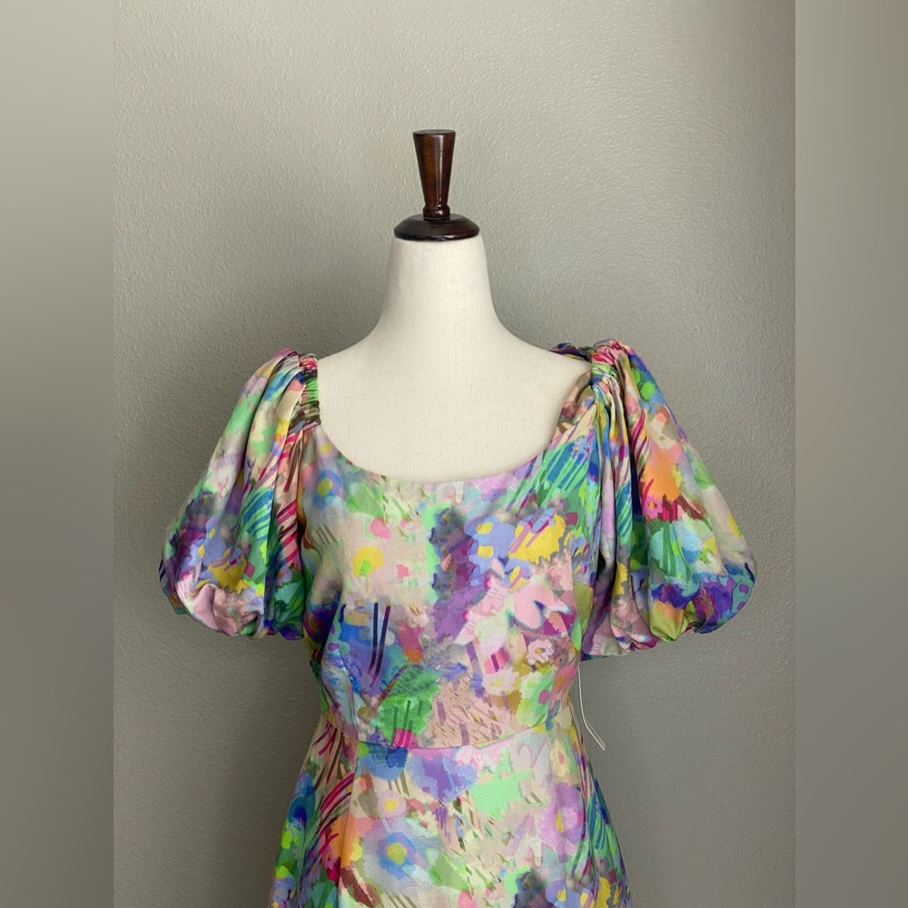 Plenty by Tracy Reese One-Shoulder Puff-Sleeve Dress Sz XS - Picture 5 of 16